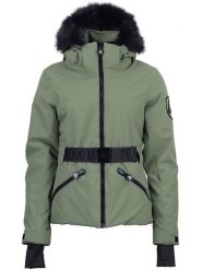 Peak Mountain Kurtka narciarska "Alcone" w kolorze khaki rozmiar: S. Brązowe kurtki narciarskie Peak Mountain, m, bez wzorów, z tkaniny, bez kaptura, narciarskie. Za 524.62 zł.