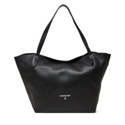 Torebka Patrizia Pepe. Czarne shopper bag Patrizia Pepe, bez wzorów, bez dodatków. Za 969.99 zł.