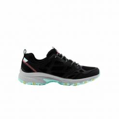 Obuwie Sportowe Damskie Skechers Overlace Lace-Up W Czarny. Czarne buty treningowe Skechers, bez wzorów, bez zapięcia. Za 259.99 zł.
