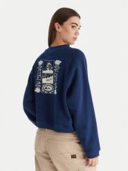 Quiksilver Bluza Graphic Crew EQWFT03198 Granatowy Regular Fit. Niebieskie bluzy Quiksilver, xs, bez wzorów, z bawełny, bez ramiączek, bez kaptura. Za 299.99 zł.