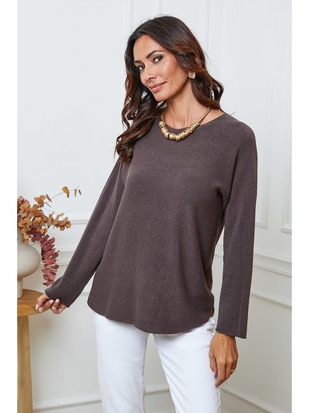 So Cachemire Sweter "Ianaz" w kolorze brązowym rozmiar: M. Brązowe swetry So Cachemire, m, bez wzorów, ze splotem, bez ramiączek. Za 126.95 zł.