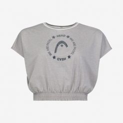 Koszulka z krótkim rękawem damska PADEL Crop Top. Niebieskie topy sportowe Head, s, bez wzorów, z jersey. W wyprzedaży za 161.00 zł.