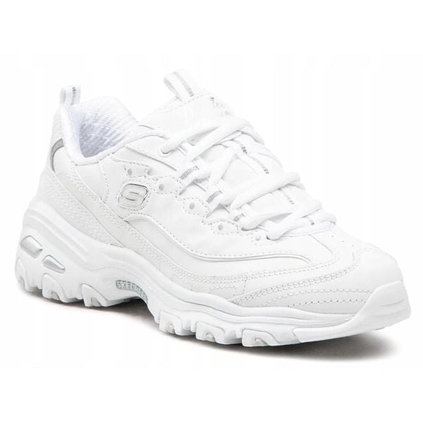 Buty damskie Skechers D'LITES 11949-WSL białe sneakersy sportowe skóra 35,5. Białe buty sportowe lifestyle Skechers, bez wzorów, ze skóry, bez zapięcia, trekkingowe, skechers sport. Za 295.00 zł.