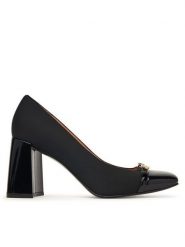 LOVE MOSCHINO Półbuty JA10319G1PIM200A Czarny. Czarne półbuty wsuwane Love Moschino, bez wzorów, ze skóry, bez obcasa, na obcasie. Za 1,169.00 zł.