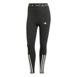 Damskie legginsy 7/8 adidas Techfit 3-Stripes. Czarne legginsy adidas, bez wzorów, z materiału. Za 238.45 zł.