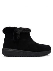 Skechers Śniegowce Waterproof Relaxed Fit: On-The-GO Stellar - Cozy Step 144745/BBK Czarny. Czarne śniegowce Skechers, bez wzorów, ze skóry, bez zapięcia. Za 429.99 zł.