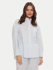 Hunkemöller Koszulka piżamowa 206510 Niebieski Regular Fit. Niebieskie koszule nocne Hunkemöller, s, bez wzorów, z bawełny, bez ramiączek. Za 89.99 zł.