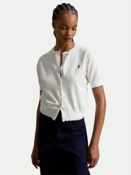 Polo Ralph Lauren Kardigan 211A12718001 Biały Regular Fit. Białe swetry Polo Ralph Lauren, s, bez wzorów, z bawełny, bez ramiączek. Za 769.99 zł.