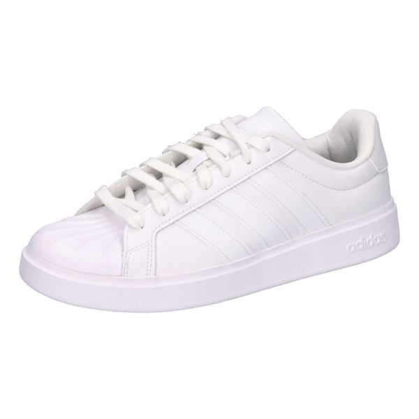 Buty damskie adidas Streettalk - casualowe sneakersy z cupsole. Białe buty trekkingowe adidas, bez wzorów, z gumy, bez zapięcia, trekkingowe. Za 279.00 zł.