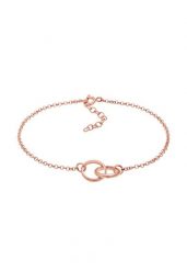 Elli Pierścienie naszyjnikowe Ladies Pea Połączone w 925 Sterling Silver Rose Pozłacane Bransoletki 1 ct Damski. Czerwone bransoletki Elli, pozłacane. Za 248.99 zł.