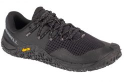 Buty do biegania damskie Merrell Trail Glove 7. Czarne buty do biegania Merrell, bez wzorów, z gumy, bez zapięcia, do biegania. Za 509.99 zł.