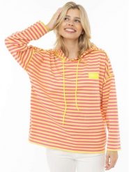 Zwillingsherz Bluza w kolorze jasnoróżowo-żółtym rozmiar: L/XL. Różowe bluzy z kapturem Zwillingsherz, l, bez wzorów, z kapturem. Za 178.98 zł.