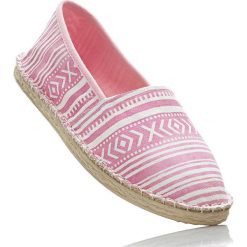 Espadryle bonprix różowo-biały wzorzysty. Baleriny marki bonprix. Za 21.99 zł.