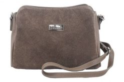 Listonoszka skórzana BARBERINI'S c. beżowa 931-9. Brązowe shopper bag Barberinis, bez wzorów, ze skóry, duże, zamszowe, bez dodatków. Za 253.99 zł.