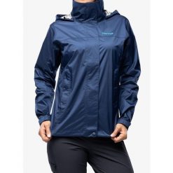 Kurtka przeciwdeszczowa damska Marmot PreCip Eco Jacket. Niebieskie kurtki przeciwdeszczowe Marmot, s, bez wzorów, bez kaptura, trekkingowe. Za 419.99 zł.