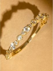 L instant d Or Złoty pierścionek "Relation" z cyrkoniami rozmiar: 62. Żółte pierścionki L instant d Or, z cyrkonią, złote. Za 543.90 zł.