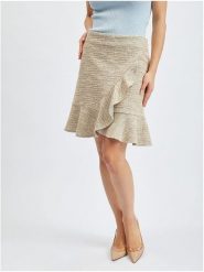 Orsay Spódnica w kolorze beżowym rozmiar: 40. Brązowe spódnice Orsay, bez wzorów, z wiskozy, mini. Za 56.99 zł.