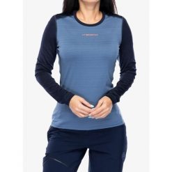 Bluza termoaktywna damska La Sportiva Tour Long Sleeve. Niebieskie bluzy La Sportiva, na zimę, l, bez wzorów, sportowe, bez ramiączek, bez kaptura. Za 341.45 zł.