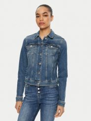 Tommy Jeans Kurtka jeansowa Vivianne DW0DW20158 Granatowy Regular Fit. Niebieskie kurtki Tommy Jeans, xxl, bez wzorów, z bawełny, bez kaptura. Za 529.99 zł.