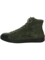 Think! Skórzane botki w kolorze khaki rozmiar: 39,5. Brązowe botki Think!, bez wzorów, bez obcasa, bez zapięcia. Za 215.98 zł.