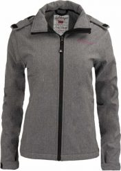 Damska kurtka softshell Spitsbergen Norwegia Wms Softshell Jacket Mela Grey. Szare kurtki Erima, xl, bez wzorów, z materiału. Za 255.99 zł.