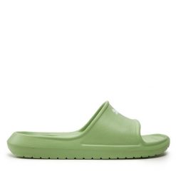 Klapki Puma. Zielone klapki Puma, bez wzorów, sportowe, bez obcasa, bez zapięcia. Za 79.99 zł.