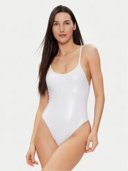 Calvin Klein Swimwear Strój kąpielowy KW0KW02255 Biały. Białe stroje jednoczęściowe Calvin Klein Swimwear, bez wzorów, z syntetyku. Za 269.99 zł.