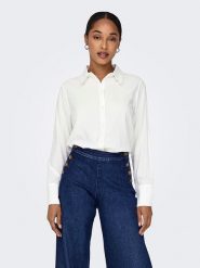 ONLY Koszula w kolorze białym rozmiar: XL. Białe koszule ONLY, xl, bez wzorów, z włókna, bez kołnierzyka, bez ramiączek. Za 88.64 zł.