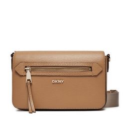 Torebka DKNY. Brązowe listonoszki DKNY, bez wzorów, bez dodatków. Za 539.99 zł.