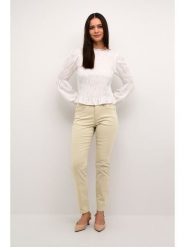 Kaffe Dżinsy - Slim fit - w kolorze beżowym rozmiar: W28/L30. Brązowe jeansy Kaffe, l, z aplikacjami, ze skóry, klasyczne. Za 149.66 zł.