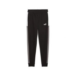 Młodzieżowe spodnie dresowe Essentials Block PUMA Black. Czarna spodnie dresowe Puma, bez wzorów, z dresówki. W wyprzedaży za 129.00 zł.