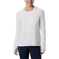 Koszulka sportowa damska Columbia Tidal z długim rękawem. Białe t-shirty sportowe Columbia, l, bez wzorów, bez ramiączek. W wyprzedaży za 280.00 zł.