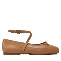 Baleriny Michael Kors. Brązowe baleriny Michael Kors, bez wzorów, bez obcasa, bez zapięcia. Za 479.99 zł.