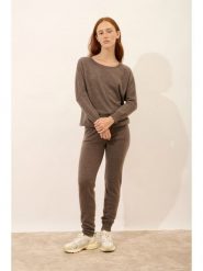 Just Cashmere Kaszmirowy sweter "Rebecca" w kolorze brązowym rozmiar: XL. Brązowe swetry Just Cashmere, xl, bez wzorów, z kaszmiru, bez ramiączek. Za 391.99 zł.