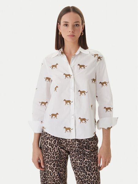 LOLA CASADEMUNT Koszula LS2615059 Biały Regular Fit. Białe koszule LOLA CASADEMUNT, s, bez wzorów, z bawełny, bez kołnierzyka, bez ramiączek. Za 436.99 zł.