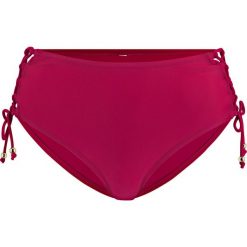 Figi bikini bonprix jeżynowo-czerwony. Czerwone bikini bonprix, z aplikacjami. Za 37.99 zł.
