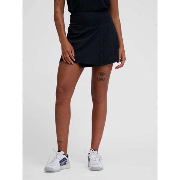 Spódnica średniej długości z kieszenią damska Hummel Court. Czarne spódnice Hummel, bez wzorów, sportowe, sportowe. Za 255.00 zł.