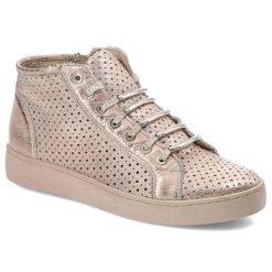Różowe Trampki Marshall Skórzane Buty Damskie. Czerwone trampki Marshall, w ażurowe wzory, ze skóry, wizytowe, bez zapięcia. Za 279.00 zł.