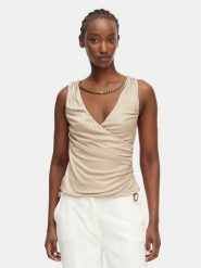 Marciano Guess Top G6GP11 K3617 Beżowy Slim Fit. Brązowe topy Marciano Guess, xxs, z aplikacjami, z wiskozy, bez kołnierzyka, bez ramiączek. Za 467.99 zł.