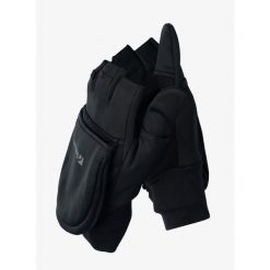 Rękawiczki wiatroszczelne Trekmates Rigg Convertible Mitts. Czarne rękawiczki TREKMATES, bez wzorów. Za 309.00 zł.