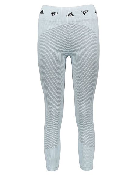 Adidas Legginsy sportowe "AK Brnd" w kolorze błękitnym rozmiar: L. Niebieskie legginsy adidas, bez wzorów, z materiału, sportowe. Za 131.43 zł.