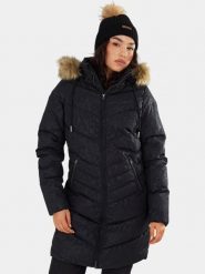 Płaszcz Zimowy Damski Fundango Puppis. Czarne płaszcze FUNDANGO, na zimę, s, bez wzorów, z futra, eleganckie, bez kaptura. Za 499.00 zł.