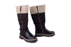 RIEKER TEX 93092-90 black combination, kozaki damskie. Czarne kozaki Rieker, bez wzorów, bez obcasa, na obcasie, bez zapięcia. Za 399.42 zł.