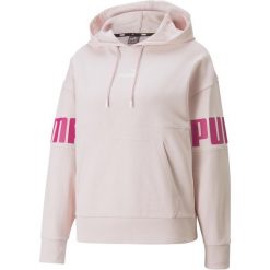 Bluza treningowa damska Puma Power Colorblock Hoodie TR. Czerwone bluzy Puma, xs, bez wzorów, sportowe, bez ramiączek, bez kaptura. Za 388.00 zł.