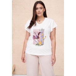T-Shirt Damski Bukki Plus Size Ekri. T-shirty blue shadow, plus size, bez wzorów, z bawełny, bez kołnierzyka, bez ramiączek. Za 179.90 zł.