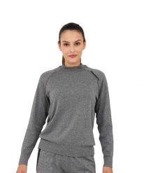Bluza damska wełniana Brubeck OUTDOOR MERINO. Zielone bluzy Brubeck, s, bez wzorów, z materiału, klasyczne, bez ramiączek, bez kaptura. Za 249.00 zł.