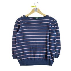 Second life - Damski sweter w kolorze granatowym - Stan dobry. Niebieskie swetry Ralph Lauren, bez wzorów, bez ramiączek. Za 114.98 zł.