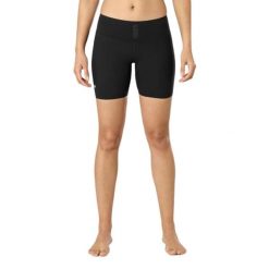 Szorty do biegania damskie Salomon S-Lab Support Half. Czarne szorty Salomon, bez wzorów, z elastanu, sportowe. W wyprzedaży za 252.00 zł.