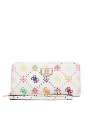 Guess Portfel Emelie Logo Slg SWGP99 28146 Biały. Białe portfele Guess, z aplikacjami, ze skóry. Za 339.99 zł.