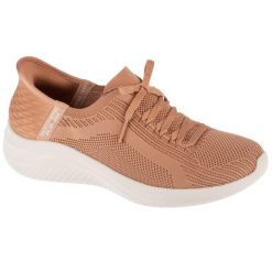 Buty sportowe Sneakersy damskie, Skechers Slip-Ins Ultra Flex 3.0 - Brilliant. Brązowe buty sportowe lifestyle Skechers, bez wzorów, bez zapięcia, trekkingowe. Za 349.99 zł.
